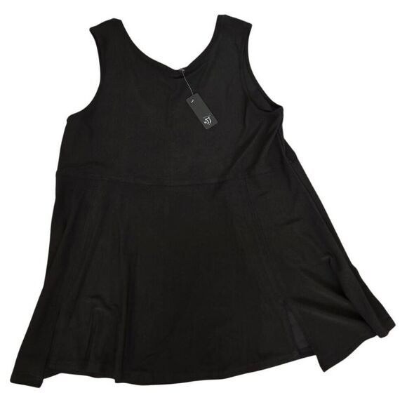 NWT By JJ Womens Sleeveless Ruffle Tank Top and Pants 2 Piece Set Black Medium - Picture 3 of 13